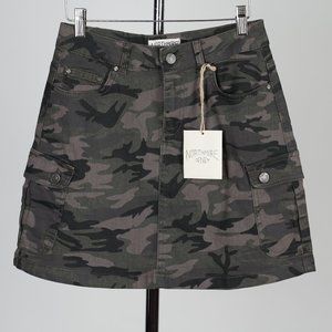 Northmore Denim Camo Mini Skirt Size UK 8/US 4